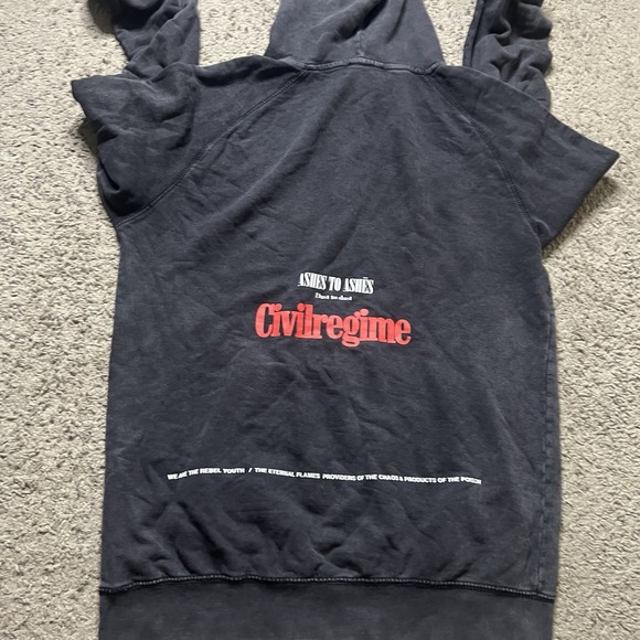 Civil Regime Ashes To Ashes Hoodie Pullover Sweatshirt Mens Size M - Picture 6 of 6